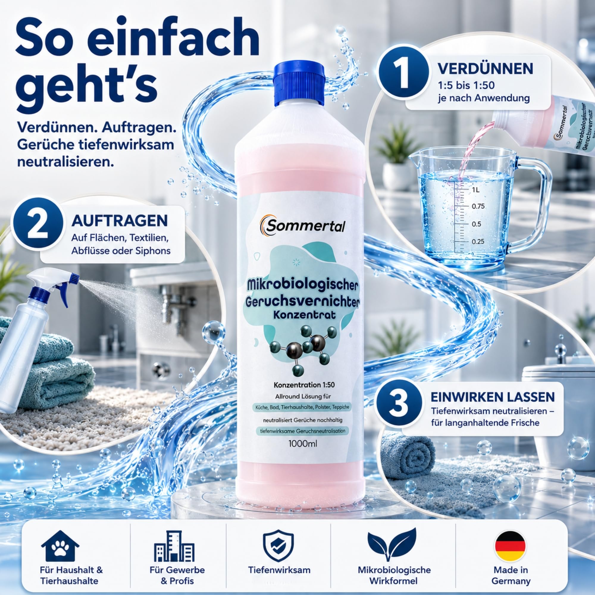 Sommertal Mikrobiologischer Geruchsvernichter Konzentrat 4L – 1:50