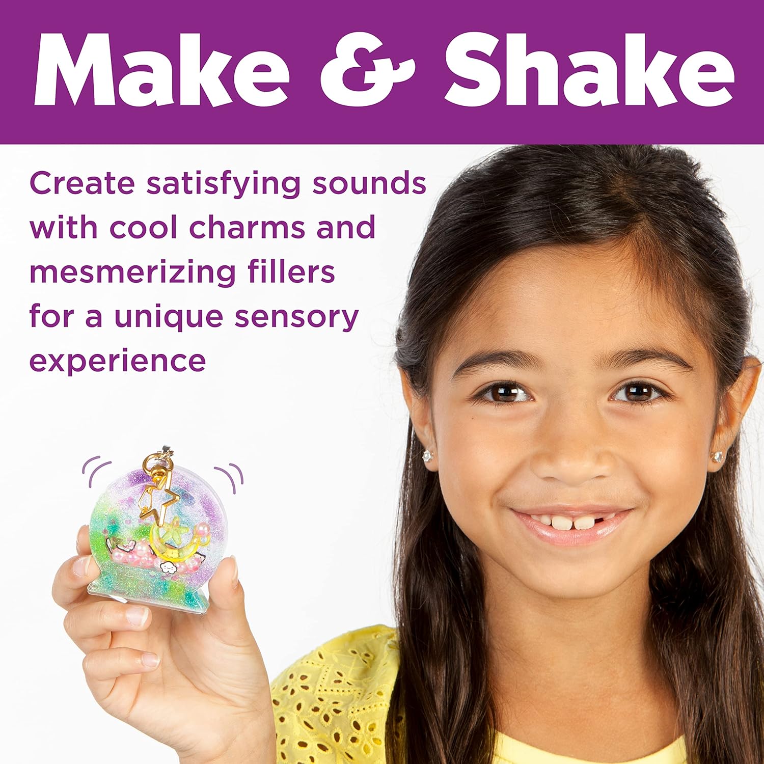 Creativity for Kids Resin Fidget Shakers - Create 3 Sensory Keychains, DIY Crafts for Kids (Ages 8+)