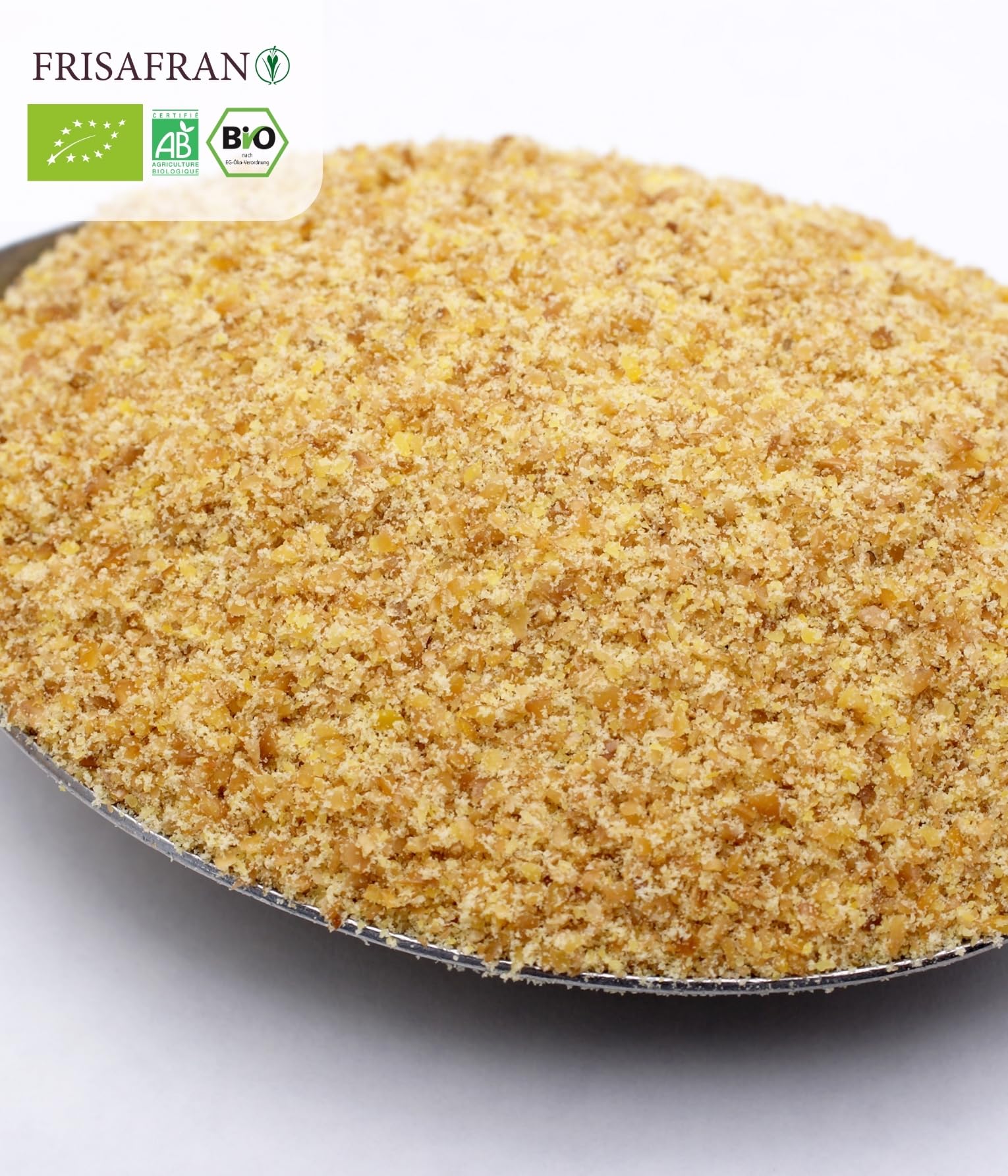 FRISAFRAN | Semilla de Lino Dorado Molida Ecológico 200g | Superalimento Organico | lino dorado | Semillas de lino marrón | Ácidos grasos | Fuente Natural de Fibra | Omega 3 | 100% Vegano | Sin Gluten