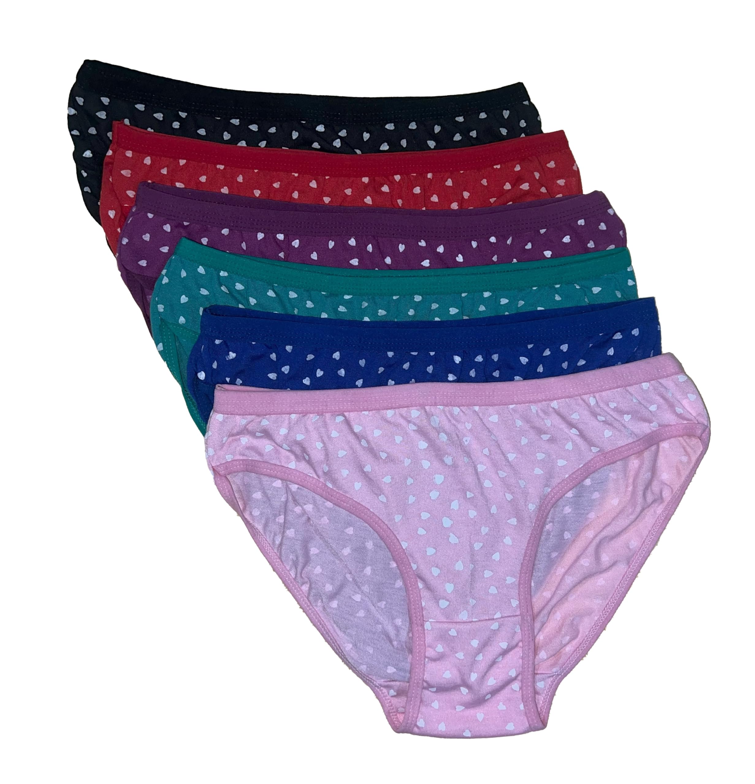luvreena Combo Pack of 6 Women's Briefs Soft Cotton, Hosiery Underwear, Innerwear, Panties | Floral Heart Print-picture-29