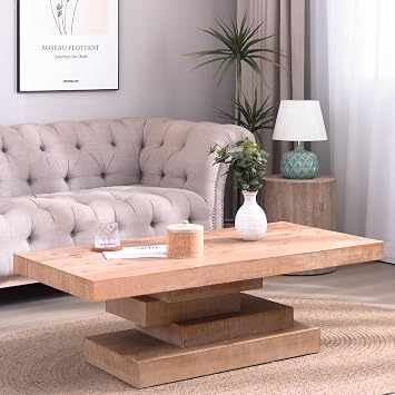 Modern Rustic Wood Coffee Table