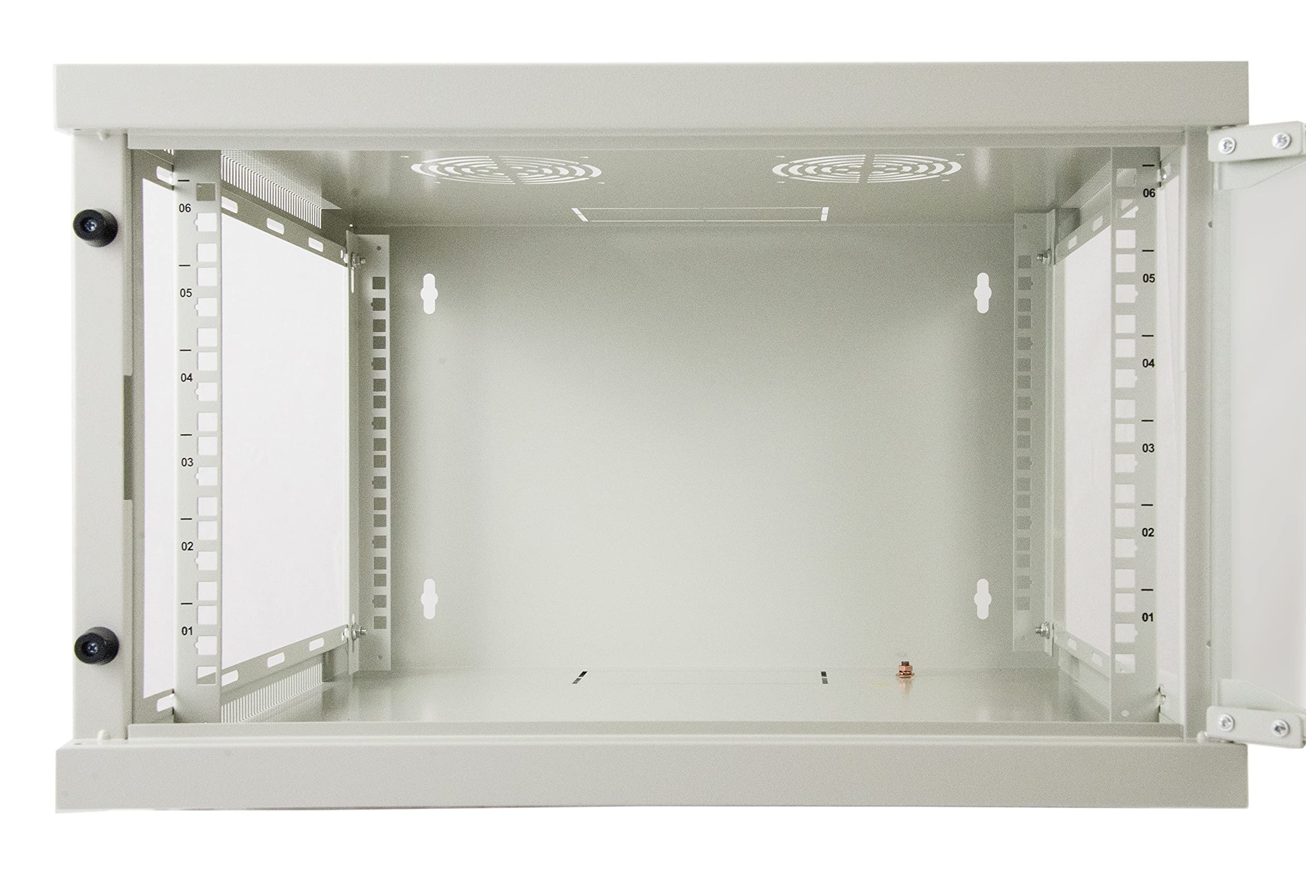Link LK1907U66G Armadio Rack 19" 6 Unità da Muro 350X 540 X Profondità 600 mm, Grigio Chiaro