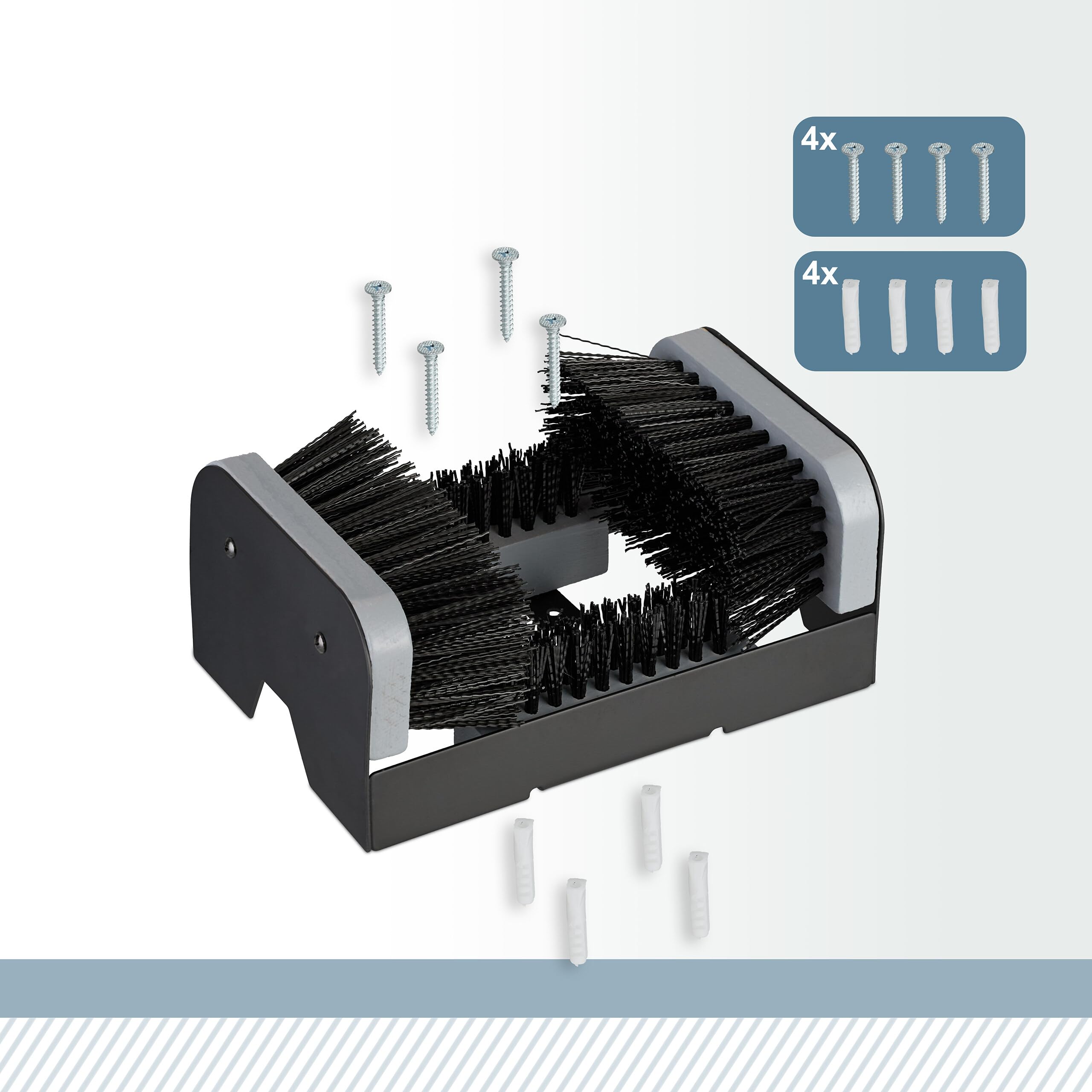 Pulisci Scarpe Ingresso Con Spazzole Per Pulizia Sneaker E Suola Stivali, Tappeto Da Pavimento Esterno, Setole RELAXDAYS | Leroy Merlin