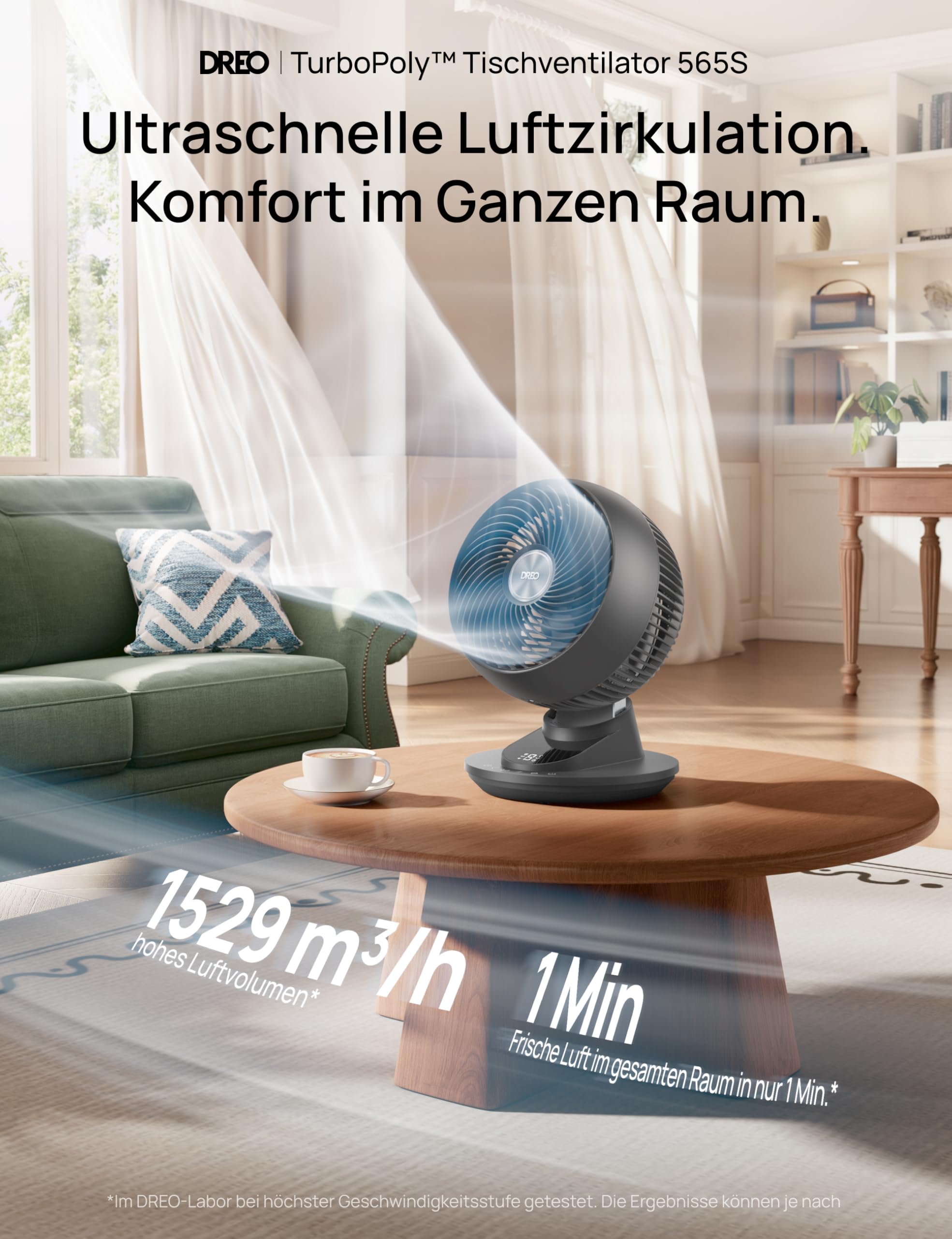 Dreo 3D Tischventilator Sehr Leise 22 dB – Bild 2