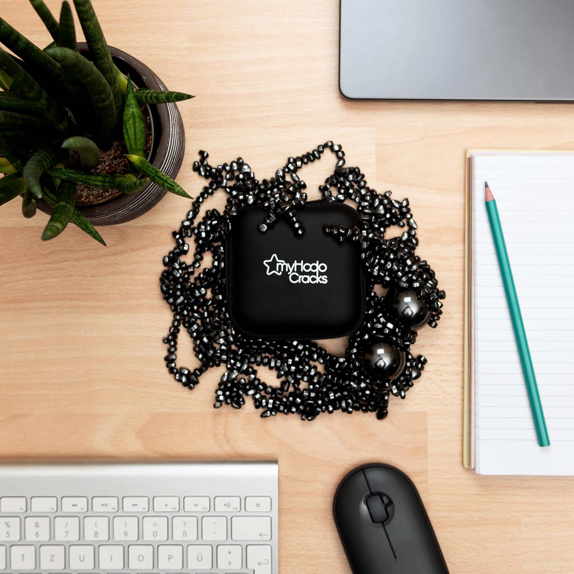 myHodo Crack Magnets Bundle | 2x Sfere Magnetiche (33 mm) & 550+ Pietre Magnetiche (~6 mm) | Set Magnetico Tattile per ASMR, Relax & Creatività | Regalo Antistress | Concentrazione & Calma