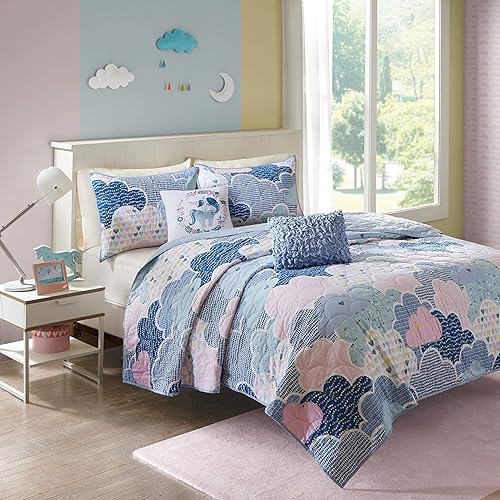 Urban Habitat Kids Juego de edredón reversible de algodón, divertido y vibrante, estampado juguetón, colcha para niños para todas las estaciones,