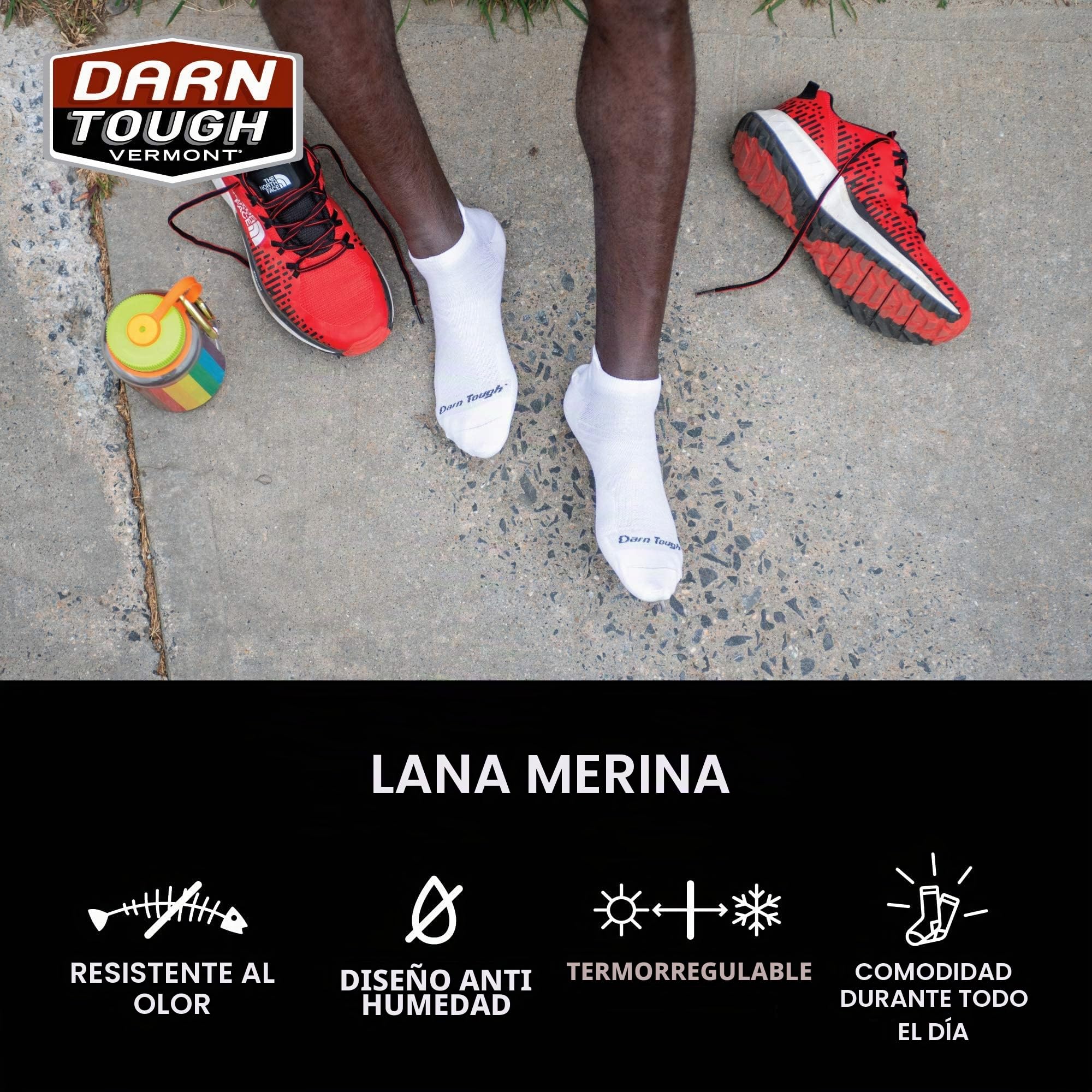 Darn Tough Run No Show Tab Ultra-lightweight With Cushion Calcetines Hombre (Pack de 2)