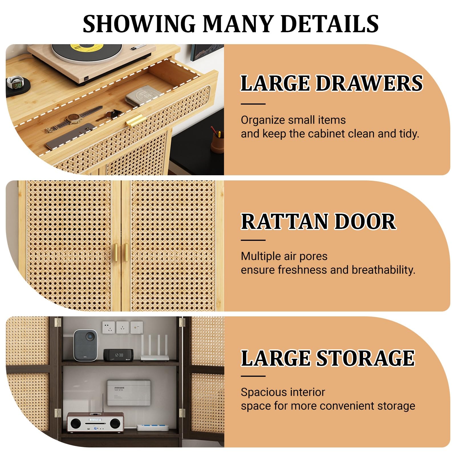Mueble Organizador For Router Wifi Con Agujeros Decorativos Transpirables, Caja Decorativa De Suelo For Router Con Cajones De Almacenamiento(Brown,50 * 25 * 91cm)