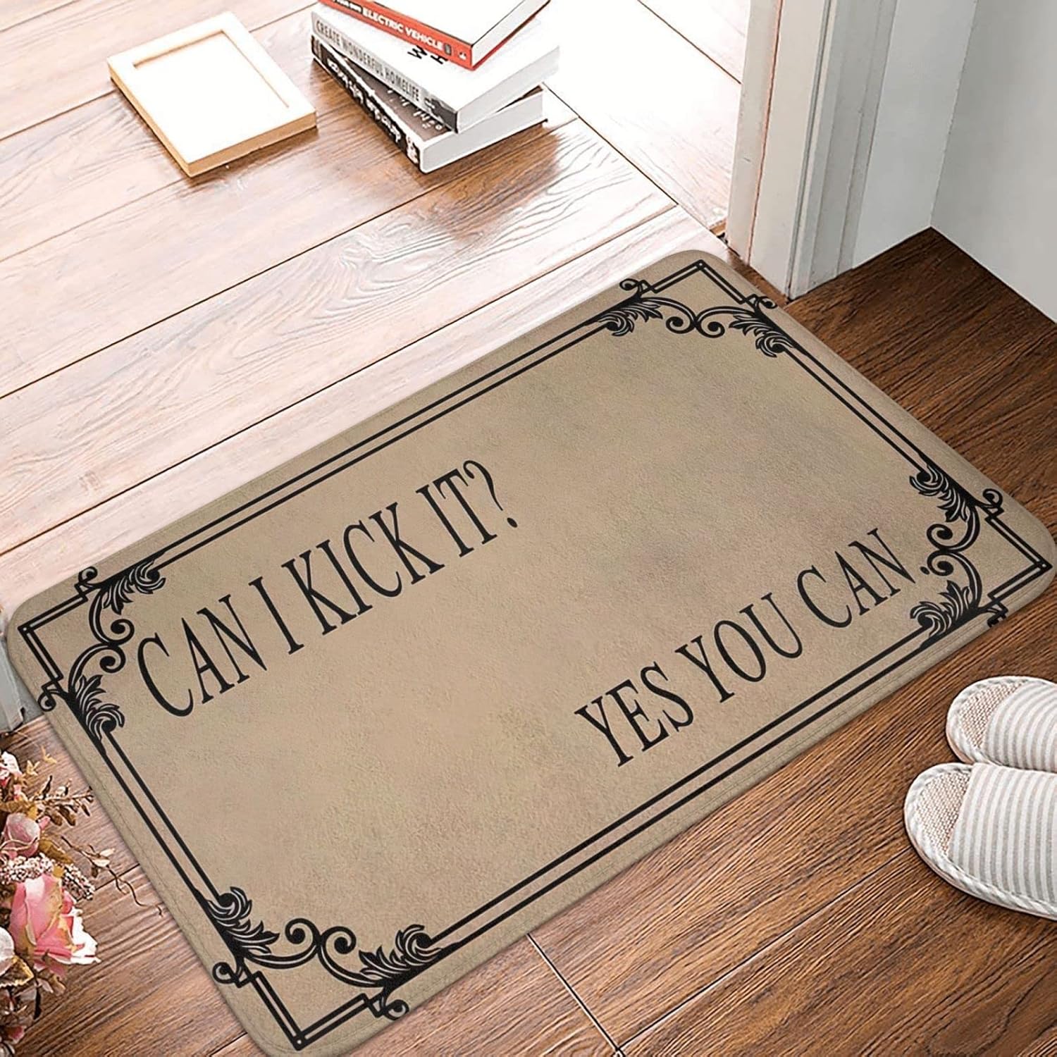 Doormat Mat Door Mats Outdoor Can I Kick It Yes You