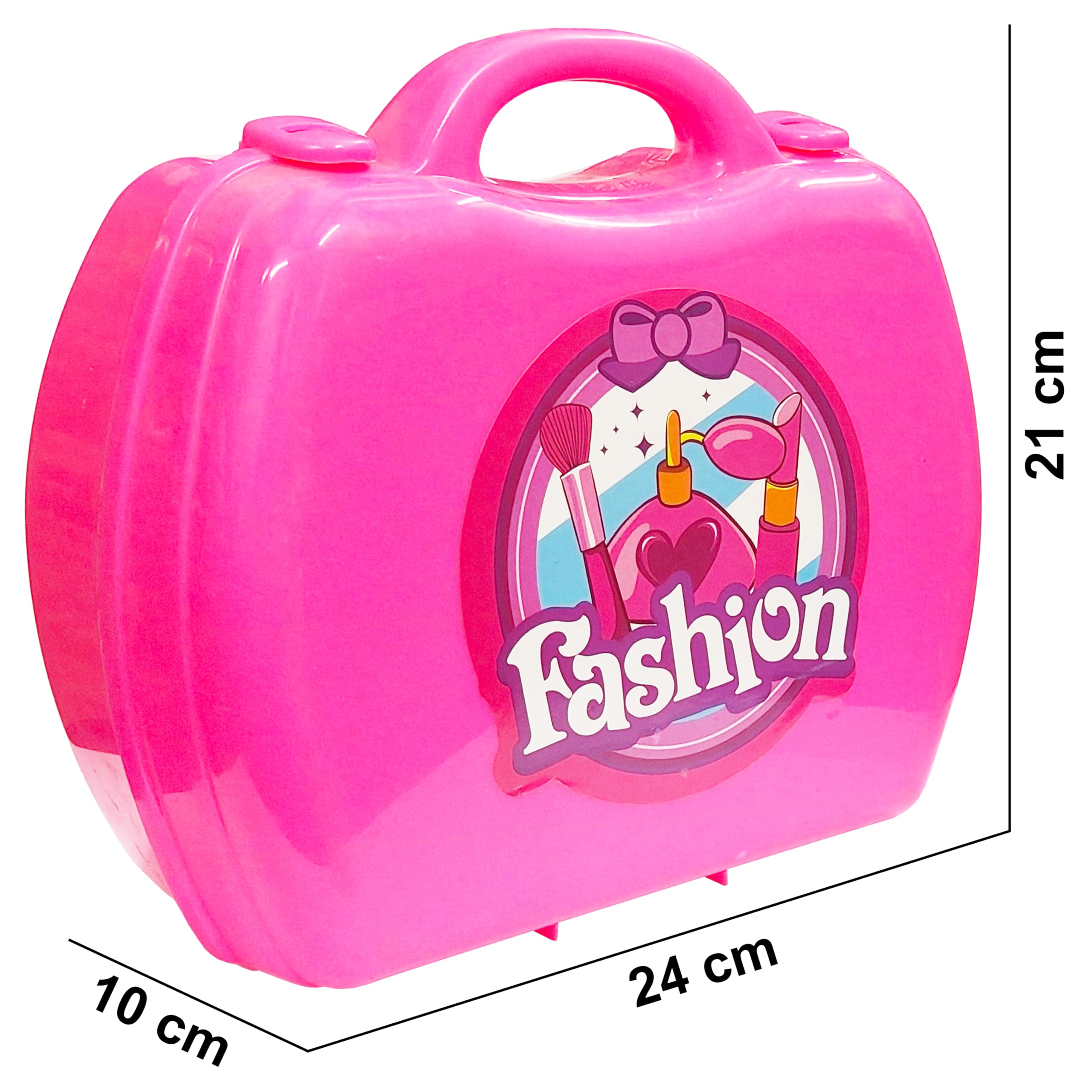 VGRASSP Makeup Roleplay Kit Toy for Girls - Pretend Play Beauty Fashion Cosmetic Accessories Suitcase (Fashion Suitcase) - Image 3 thumbnail