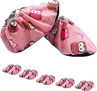 Vista 5 de 5 pares de fundas para zapatos para niños, reutilizables, antideslizantes, lavables, a prueba de polvo, duraderas, cubiertas para botas impermeables