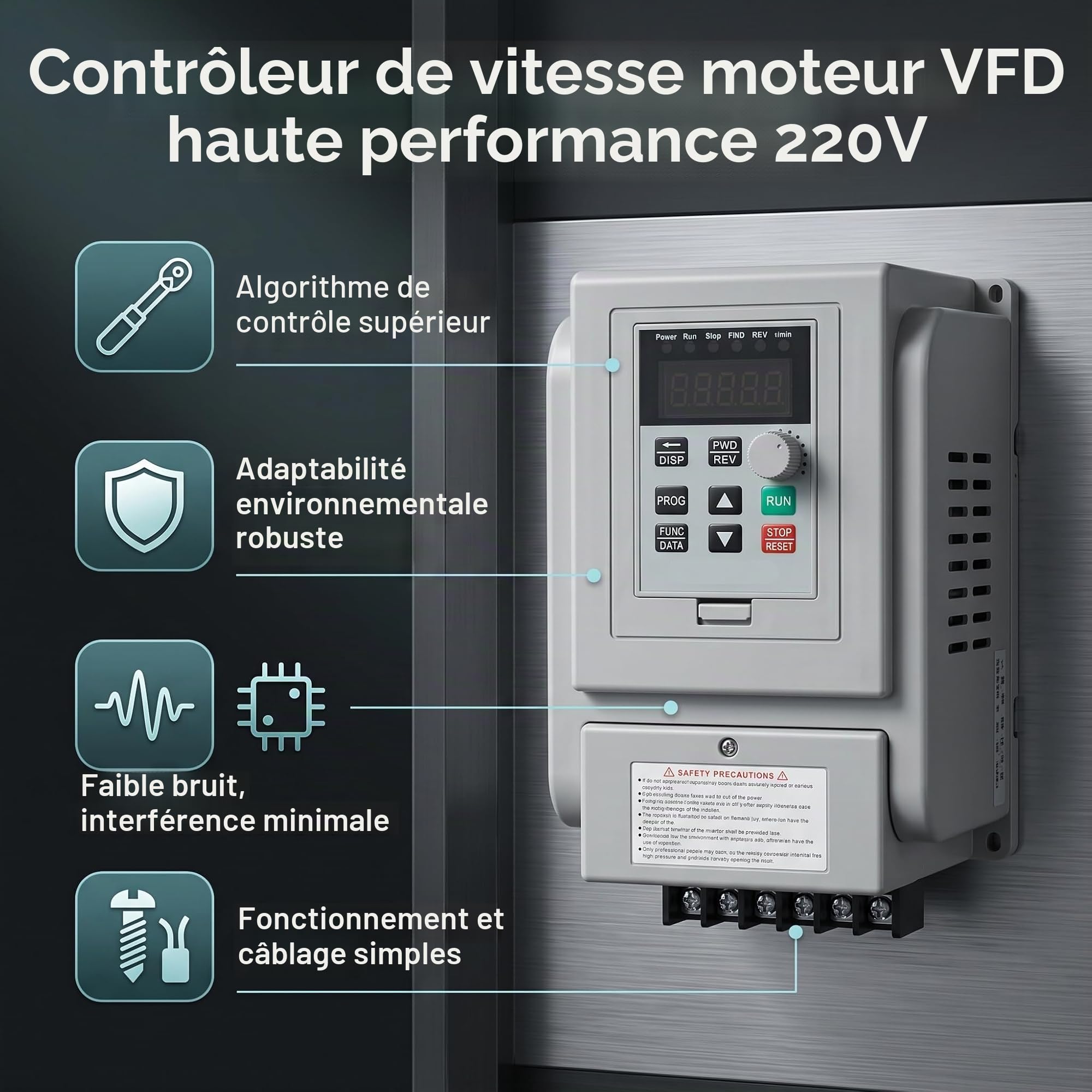 220V monophasé variateur de fréquence Variable variateur de fréquence régulateur de Vitesse pour 3 Phase 4kW Moteur à Courant Alternatif