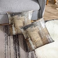 Vista 4 de Britimes Fundas de almohada modernas para decoración del hogar, 18 x 18 pulgadas, juego de 2 fundas de almohada decorativas, fundas de almohada