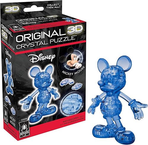 Vista 15 de BePuzzled Disney Minnie and Mickey Mouse Heart Deluxe Original 3D Crystal Puzzle, a partir de 12 años Disney Minnie y Mickey