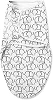 Vista 5 de SwaddleMe Luxe Easy Change Swaddle, Ellie Elephant/Triángulo Gris, S/M (0-3 meses)