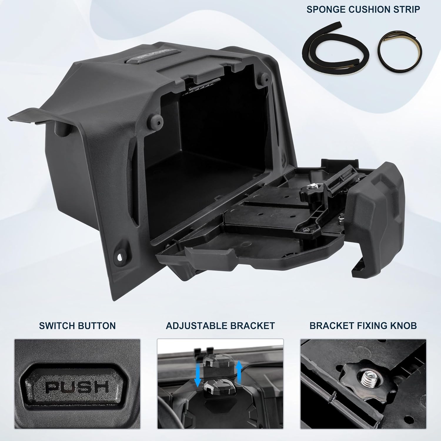 Tablet Mount for RZR XP 1000/Turbo/RZR Trail, Electronic Device Holder Phone Tablet GPS Holder with Storage Box for Polaris RZR XP 1000 XP4 Turbo/RZR Trail 900 S 2019-2023 Accessories