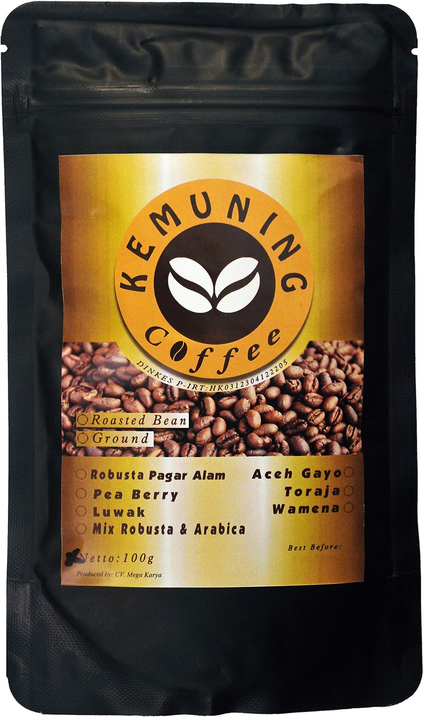 Indonesian Kemuning Turkish Grind Kopi Luwak Wild Civet Coffee