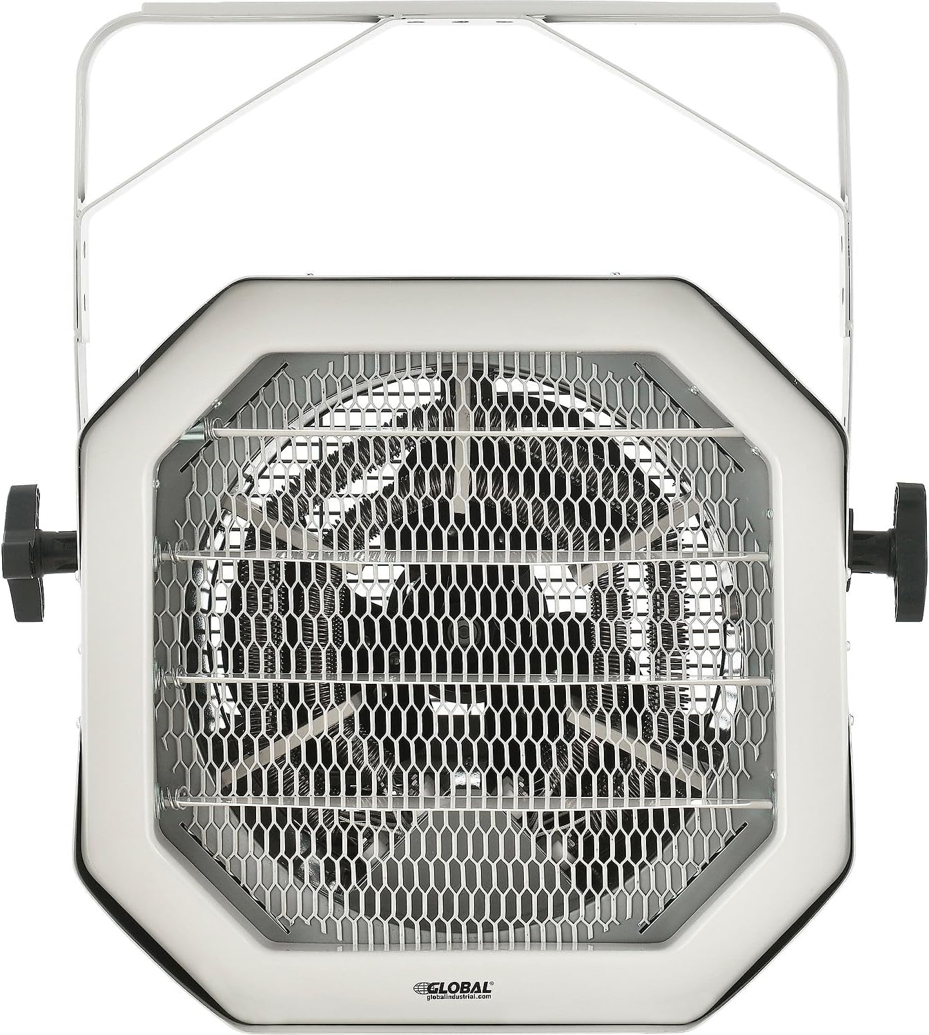 Global Industrial 34129 BTU Unit Heater, Horizontal Downflow Fan Forced Heater with Manual Thermostat, 10KW, 240V, 1 or 3 Phase, 18-1/8"W x 16-3/4"D x 16-1/6"H