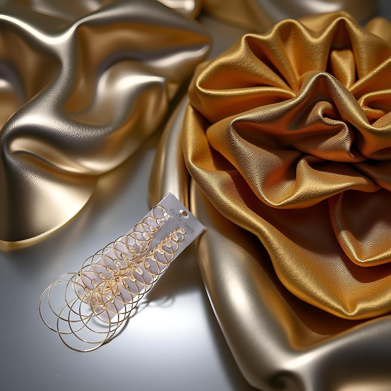 12 Pairs Golden Stud Earrings, Gold/Silver Plated Rock Punk Club Circle Hoop Earring Set Christmas Earring Birthday Gift Wedding Jewelry, Small in Size and Light in Weight - Image 5