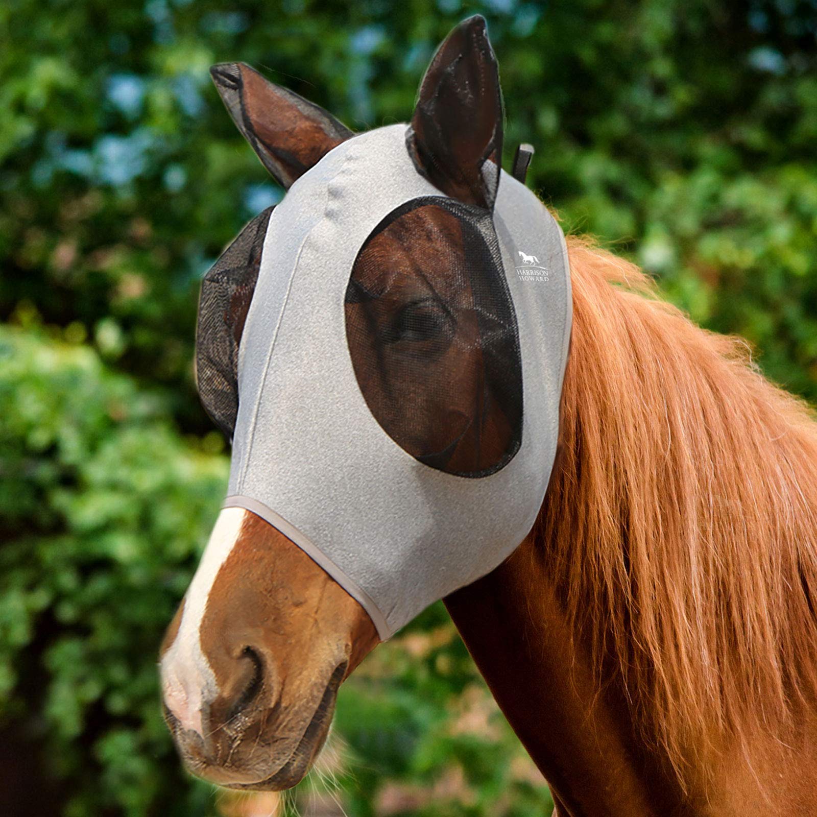 Masque Anti-Mouches Pour Cheval Confort Supérieur | Harrison Howard | Maille Fine, Protection UV, Polyester Respirant