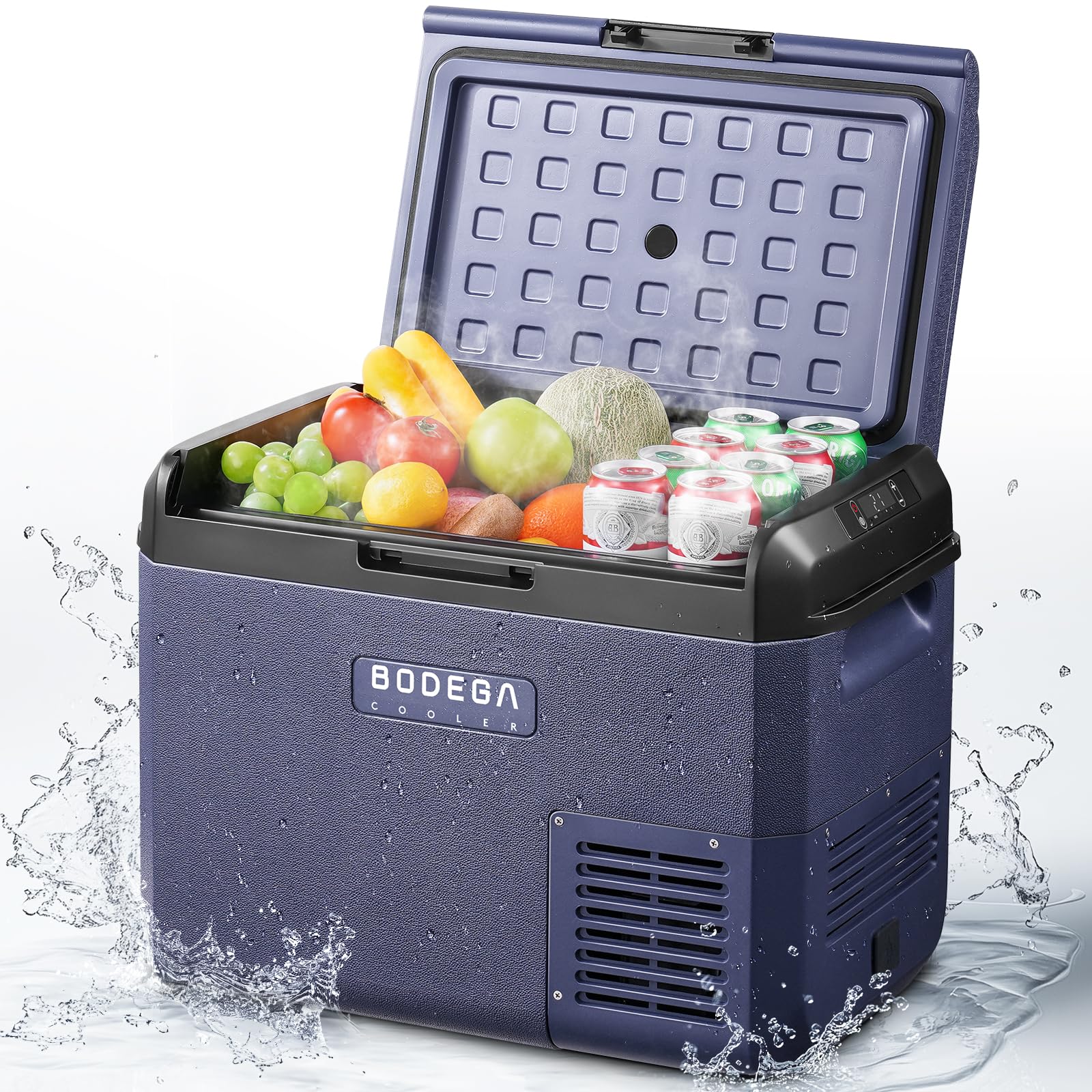 Photo 1 of BODEGA 12 Volt Car Refrigerator 32 QT Portable Freezer IPX4 Waterproof Car Fridge Electric Cooler for Truck Van Camping Travel DC Compressor Ultra-Quiet 31dB 12/24V DC 110-240 Volt AC,-4? to 68?