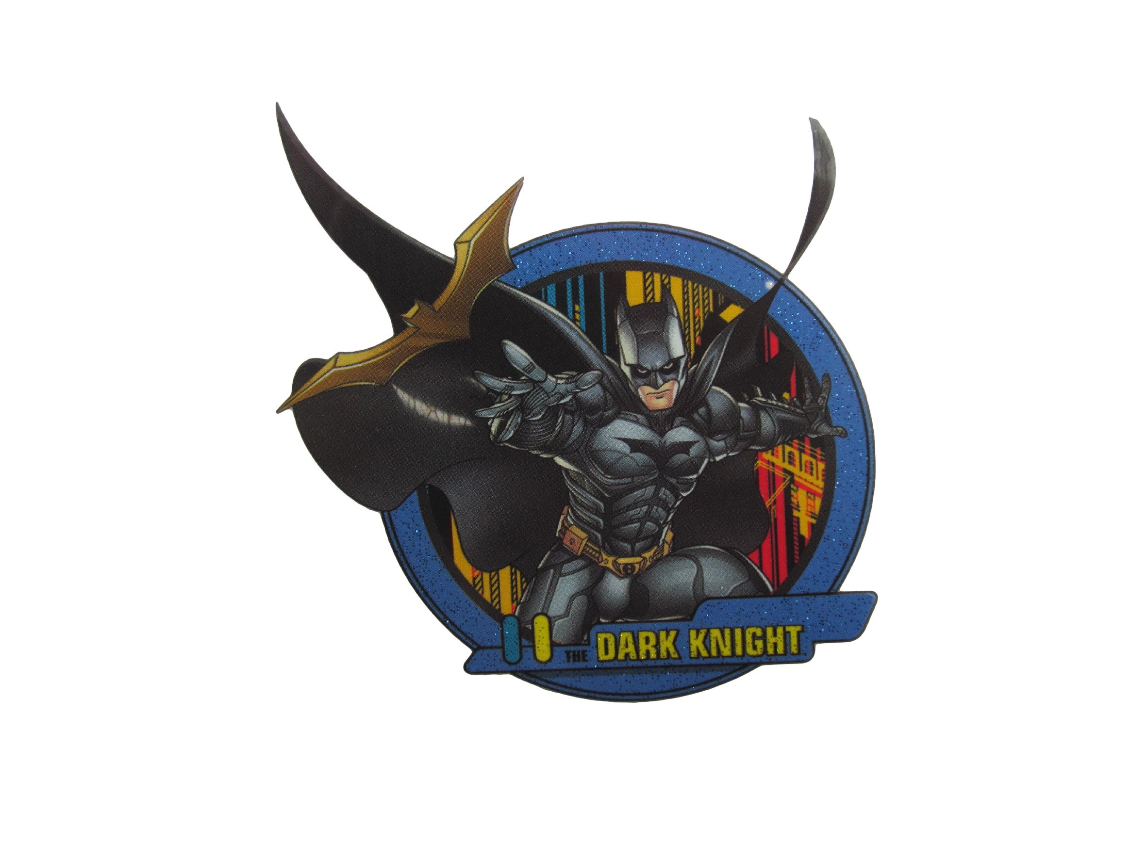Fat-catz-copy-catz Batman Logo D.C comics smooth style iron on heat transfer or sew on embroidered clothes patch (Smooth Batman Dark Knight No:1)