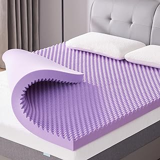 SINWEEK Memory Foam Egg Crate Mattress Topper