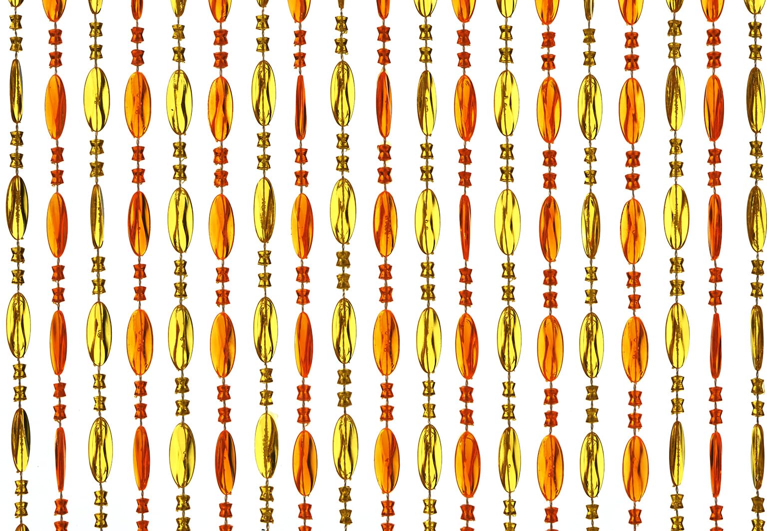 Kobolo Türvorhang ORANGE aus Kunststoff, 90x200 cm, Vorhang, Perlenvorhang, Insektenschutz, Dekovorhang für Tür, Balkon, Terrasse, Küche & Kinderzimmer