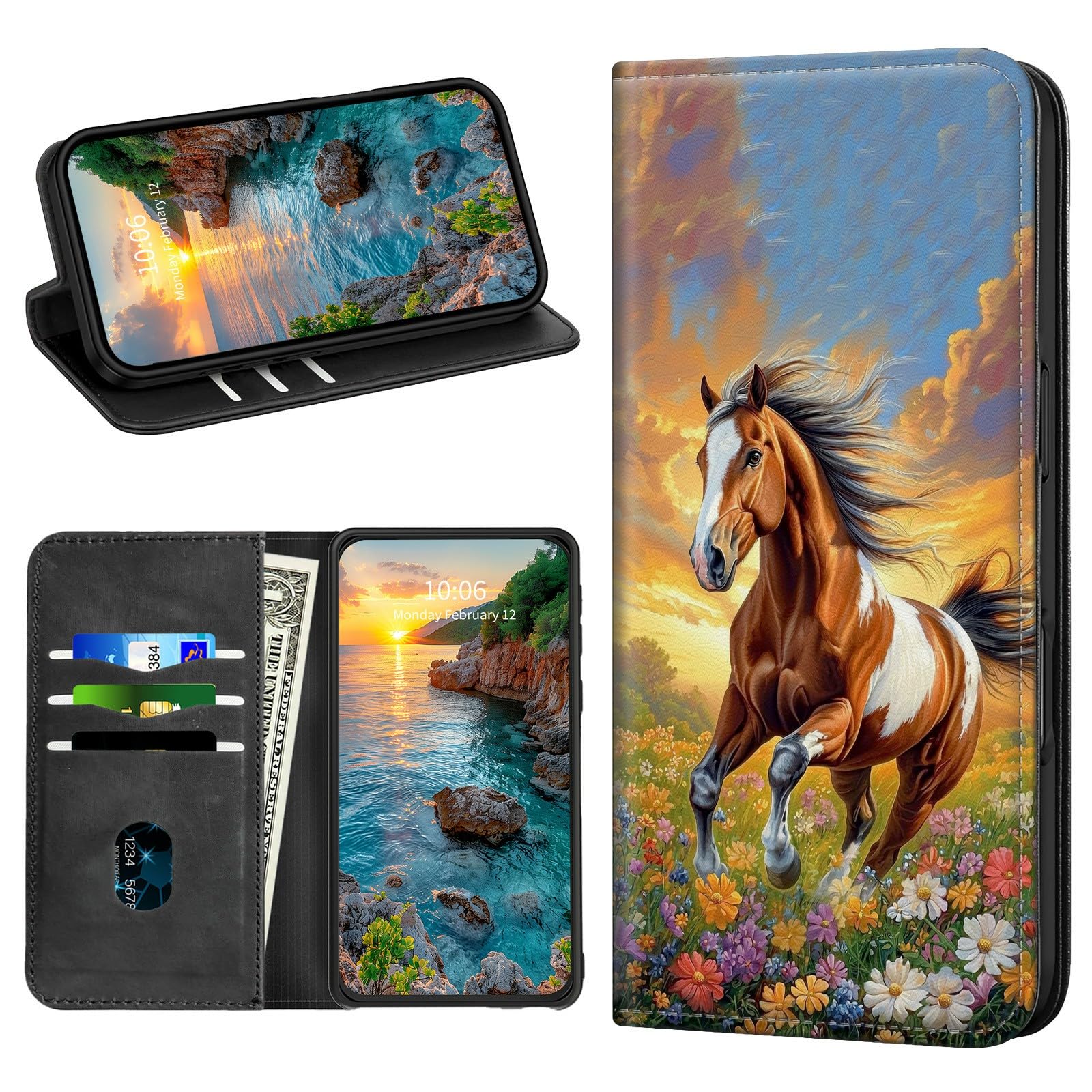 BVDIKMI for Samsung Galaxy A23 5G/4G Wallet Case with RFID Blocking Credit Card Holder, PU Leather Magnetic Closure Cover and Kickstand Protective