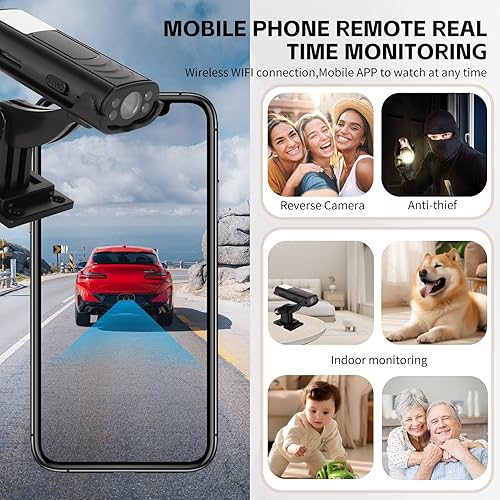 Miniatura 6 de Cámara de guía de enganche inverso, cámara de respaldo inalámbrica impermeable, base adhesiva magnética para caravanas, camiones, remolques, sistema