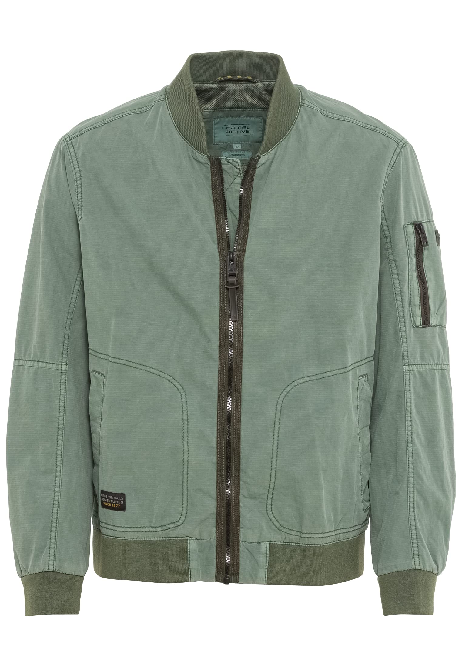 camel active Men's College Collar Blouson Green 110, Green, 110 cm