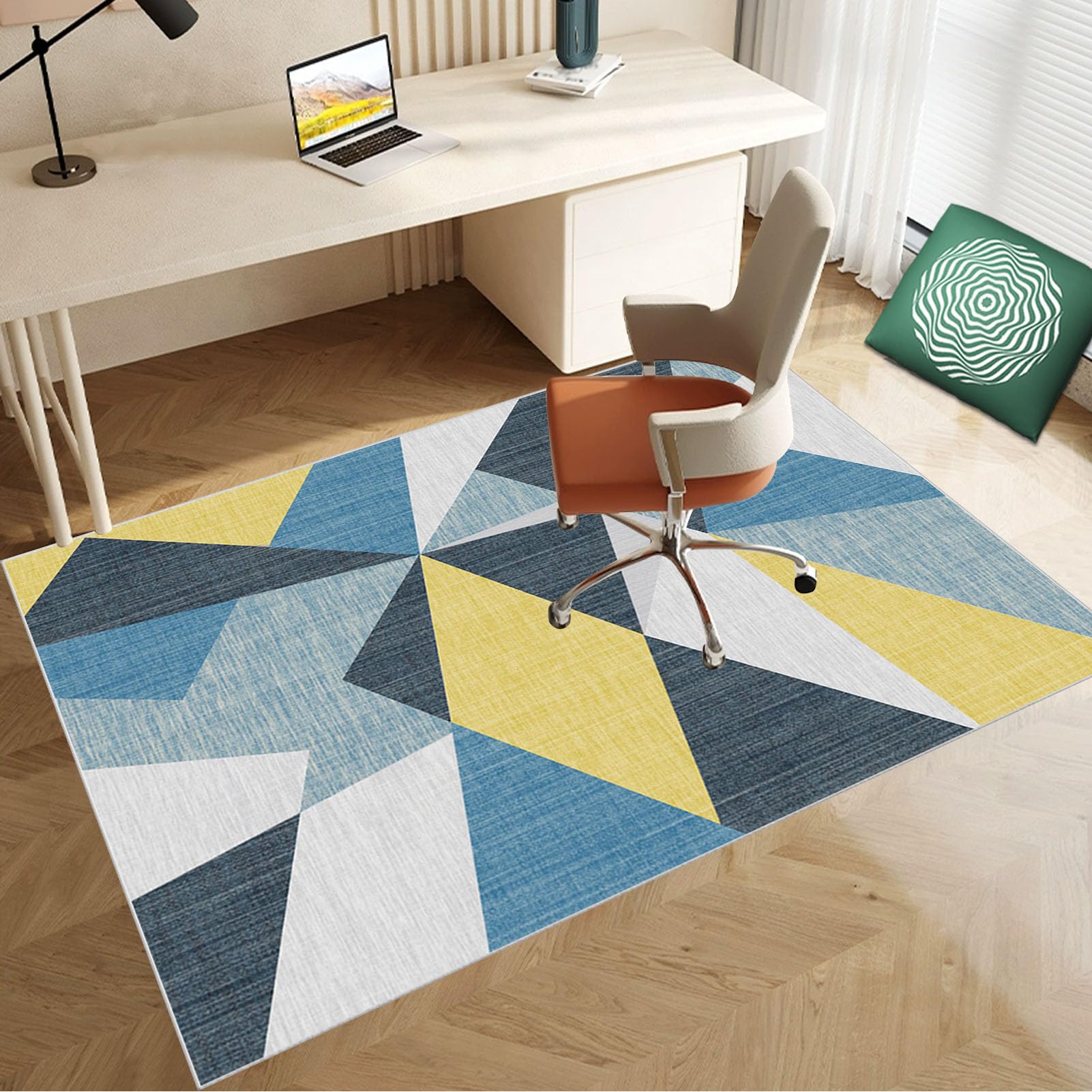 160 x 180 cm Heavy Duty Office Chair Mat for Carpeted Floor Computer Gaming Desk Chair Mat for Carpet Hard Floor Protector Mat for Rolling Chair Carpet Protector Chair Mat Floor Mat for Office Chair โ image 1