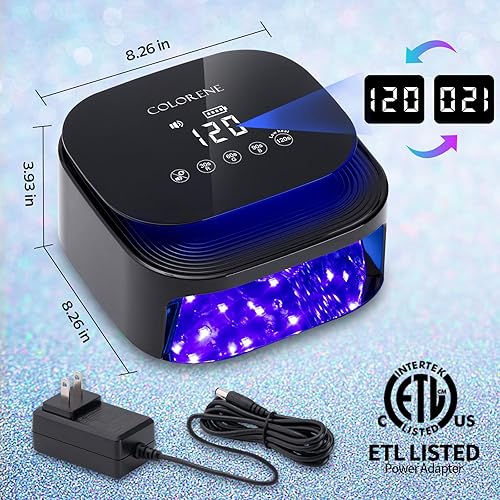 Miniatura 5 de Lámpara de uñas LED UV inalámbrica, luz de uñas recargable de 60 W, secado rápido, secadora de uñas profesional, luz de esmalte de gel con 4 ajustes