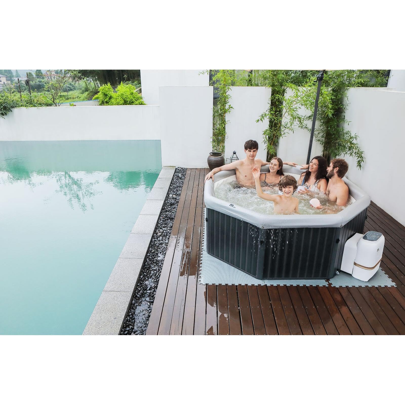 MSpa Tuscany SPA rígido Octogonal 4-6 Personas con hidromasaje Air Jet, calefacción, filtración Inteligente y desinfección UVC