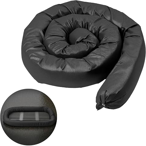 VEVOR Sacchetto Filtrante per Sedimenti 12,7 cm x 3 m, Antierosione, Anti-Foglie, Confezione da 4 Pezzi, Barriera...