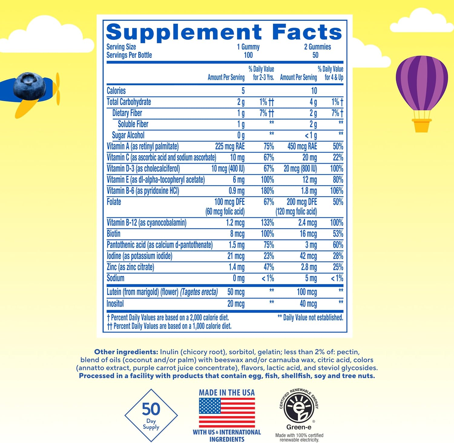 L’il Critters Gummy Vites No Sugar Added Daily Gummy Multivitamin for Ages 2+ Toddlers & Kids, Vitamin C, D3 for Immune, Strawberry and Orange Flavors, 100 Gummies - Image 8