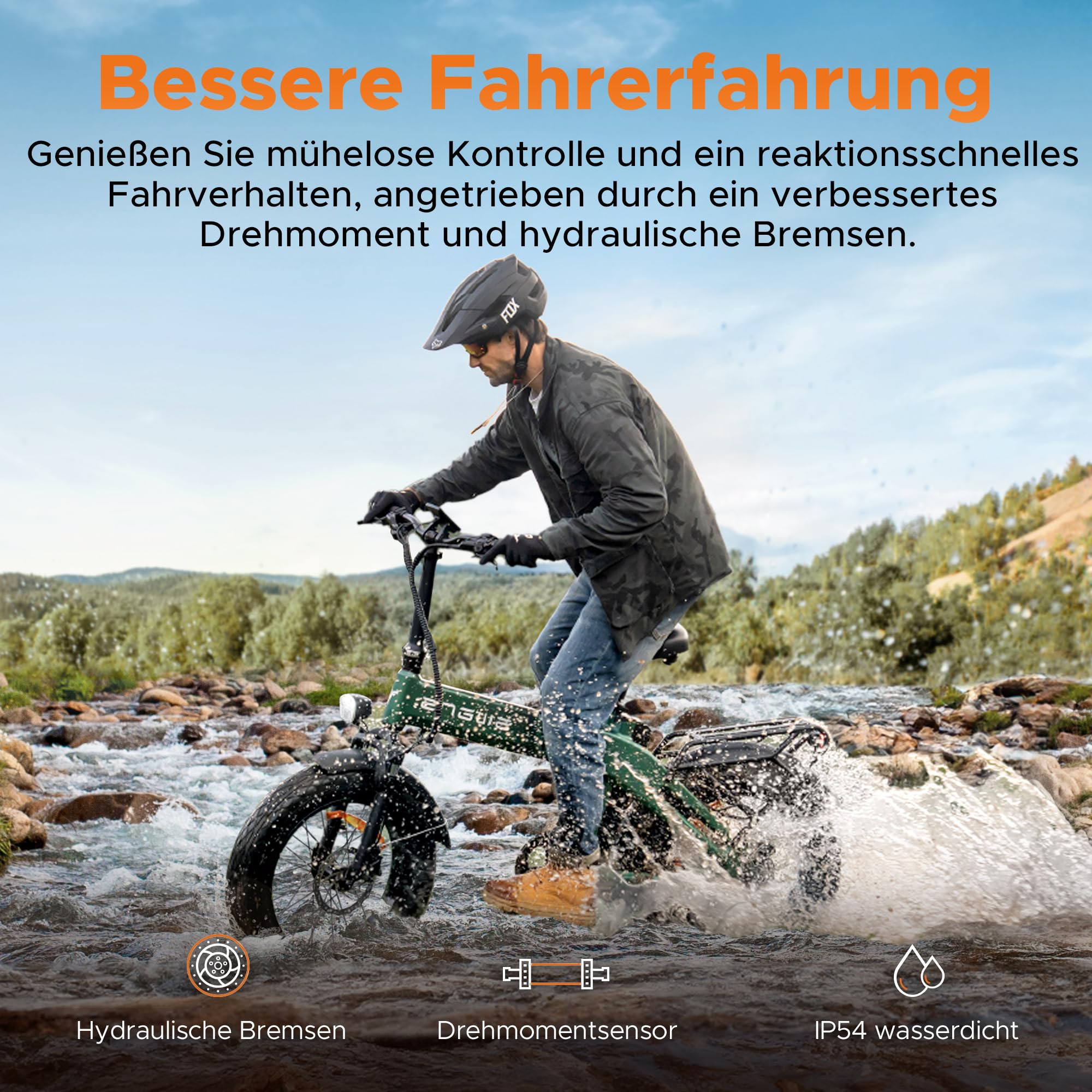 ENGWE EP-2 3.0 Boost Klappbares E-Bike, mit Bluetooth und APP, 3.5 Stunden Ladezeit und 48V 13.5Ah Verstecktem Akku für Bis zu 135KM, Drehmomentsensor und Hydraulischen Bremsen