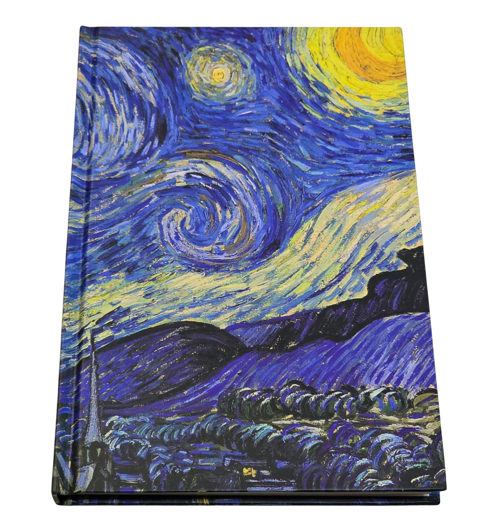 Store2508 Hardbound Diary, Van Gogh Art Blank Notebooks, A5 (6 x 8) Blank Page Notebook, Hardcover Sketchbook Journal Unlined, 120gsm Thick Paper, 80 Sheets/160 Pages Per Book (Starry Night)