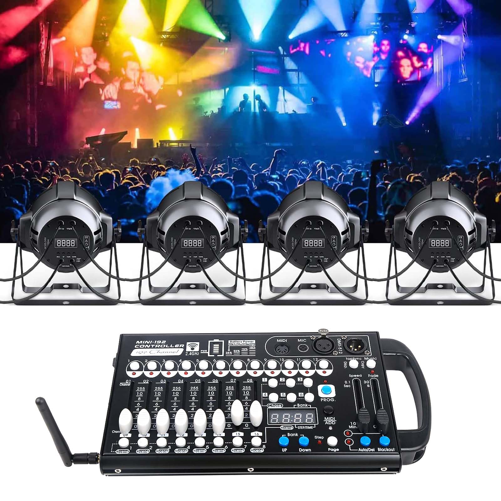 Amazon.com: Battery DMX Controller Wireless with MIDI, DMX Board