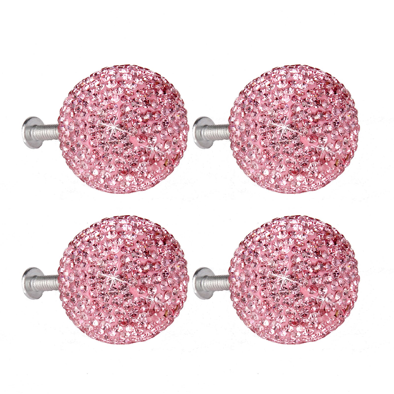 4Pcs Rhinestones Dressers Knob Kitchen Cabinet Door Handle Wardrobe Pulls Simple Drawer Knob Fashion Furniture Hardware Furniture Handle and for Dressers Fashion