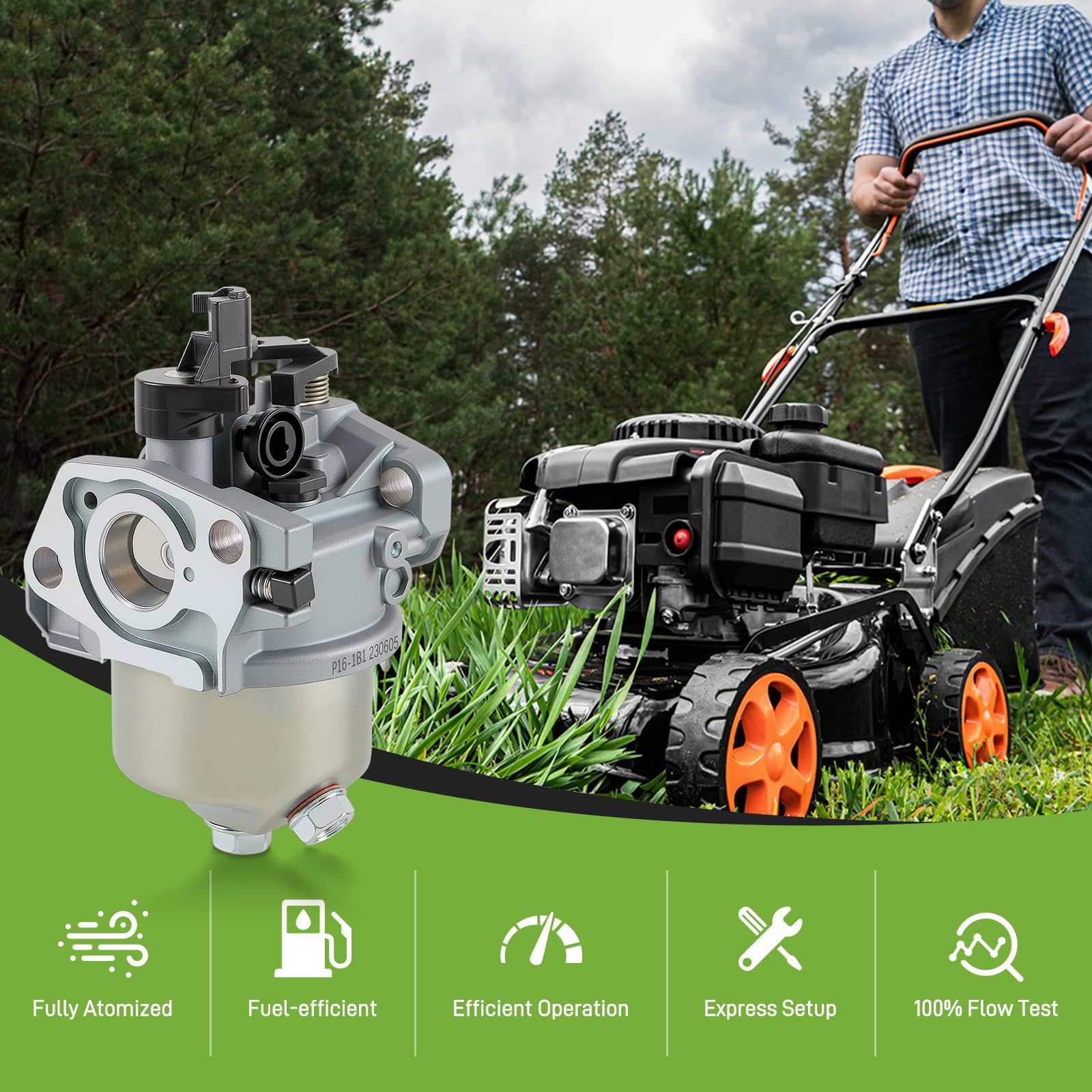 Partszen Kit De Carburador 16100-ZG9-M12 GXV140N2TA Para Motores Honda 6865059 BE52BD GXV140 HR215 HRB215 HRM215 HRC215 Con Filtro De Combustible Con Bujía Con Filtro De Aire