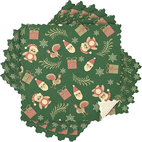 Miniatura 8 de KLL Christmas Tree Cock Bear Snowflakes Santa Claus Kitchen Towels and Dishcloths Sets Microfiber Sink Fall Tea Towels Kitchen Hanging Hand Towels