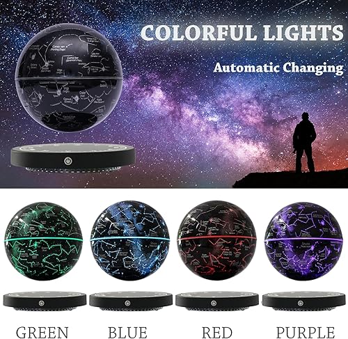 Miniatura 9 de WUPYI Globo levitante magnético flotante de luz nocturna bola de constelación con pantalla de luz LED tecnología fresca regalo educativo para niños