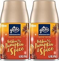 Vista 1 de Glade Automatic Spray Refill, Air Freshener for Home and Bathroom, Golden Pumpkin & Spice, 6.2 Oz, 2 Count