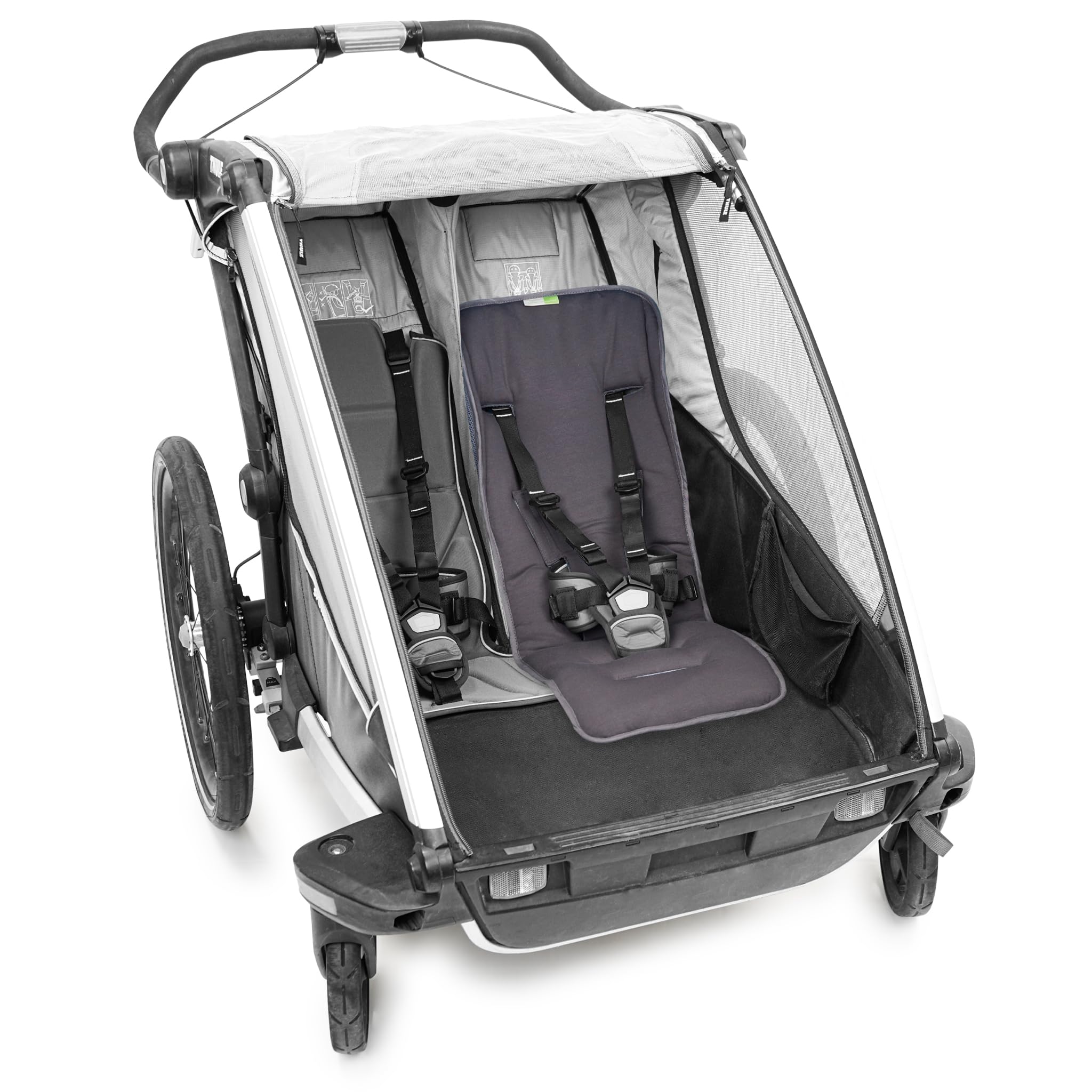 Liebes von priebes Falko Coolair Funktionssitzauflage für Fahrradanhänger Kinderanhänger/Universal Sitzauflage Stützkissen Komfort Sitzpolster/ Sitzverkleinerer mit atmungsaktivem Material Baby