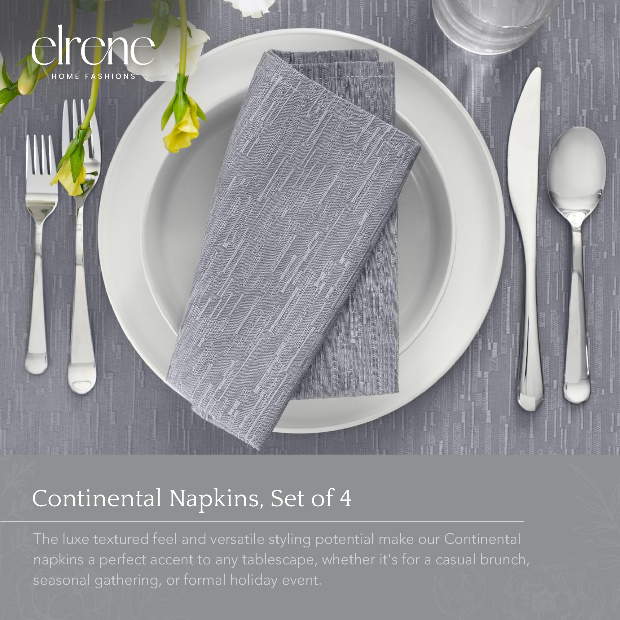 Urselle - Lot De 2 Serviettes De Table En Coton – 40 X 40 Cm Motif By Floriane Jacques