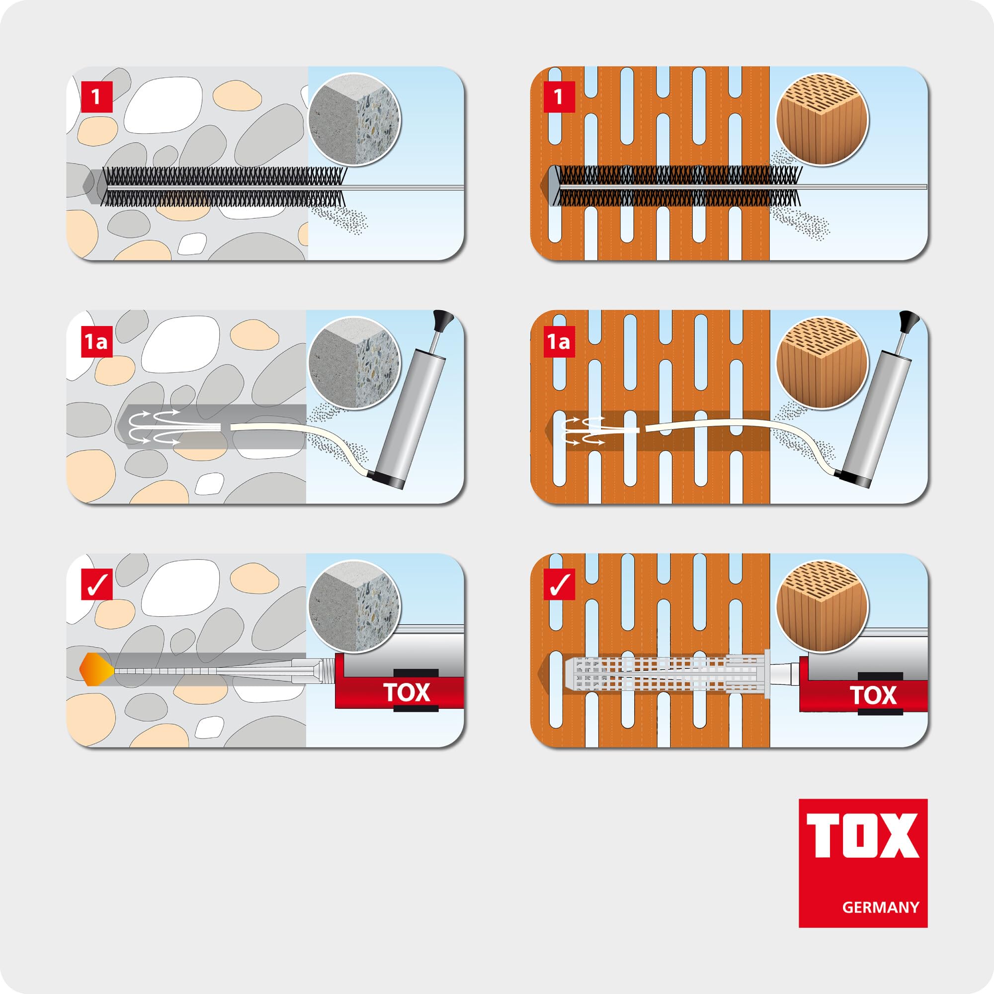 TOX zestaw z Blaster, Taifun + Brush Light M8/M10 + M12/M16, do pustaków i cegły, 084909280