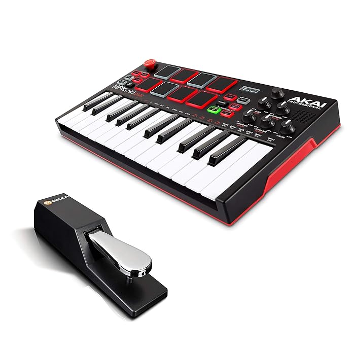 Buy Akai MPK Mini Play MIDI Keyboard Controller Beat Maker Bundle with