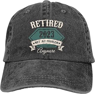 ARKVIFUR Retired 2023 Not My Problem Anymore Fun Retirement Baseball Caps Adult Adjustable Denim Cap