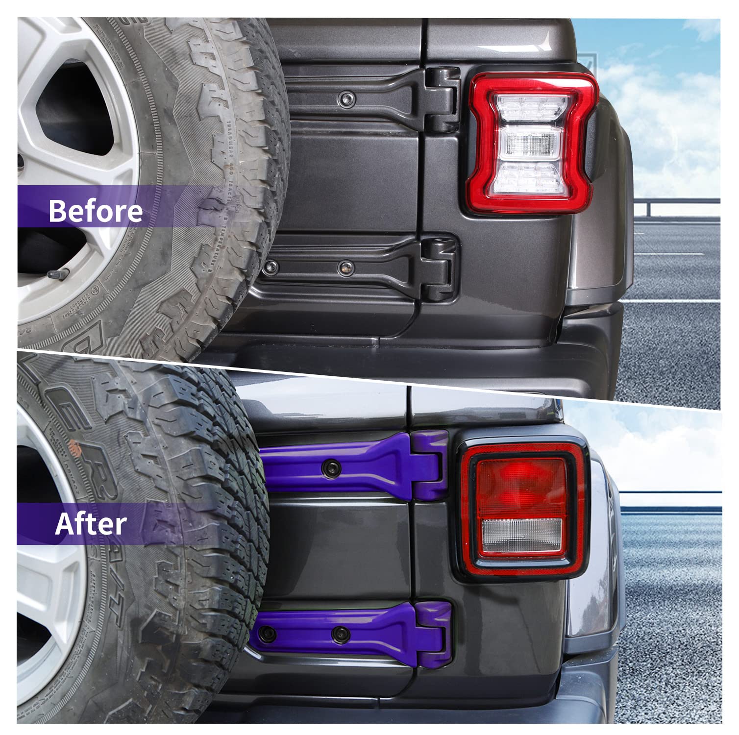 Tailgate Hinge Cover Spare Tire Bracket Rear Door Liftgate